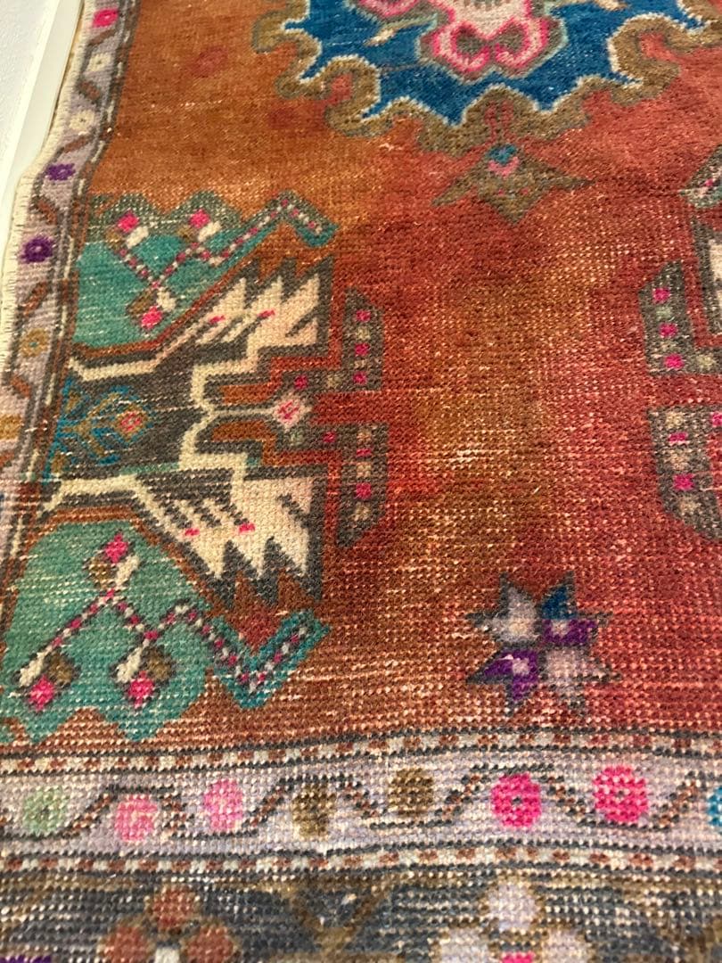 トライバルラグ・トルコヴィンテージラグ・ウール約56×120cm