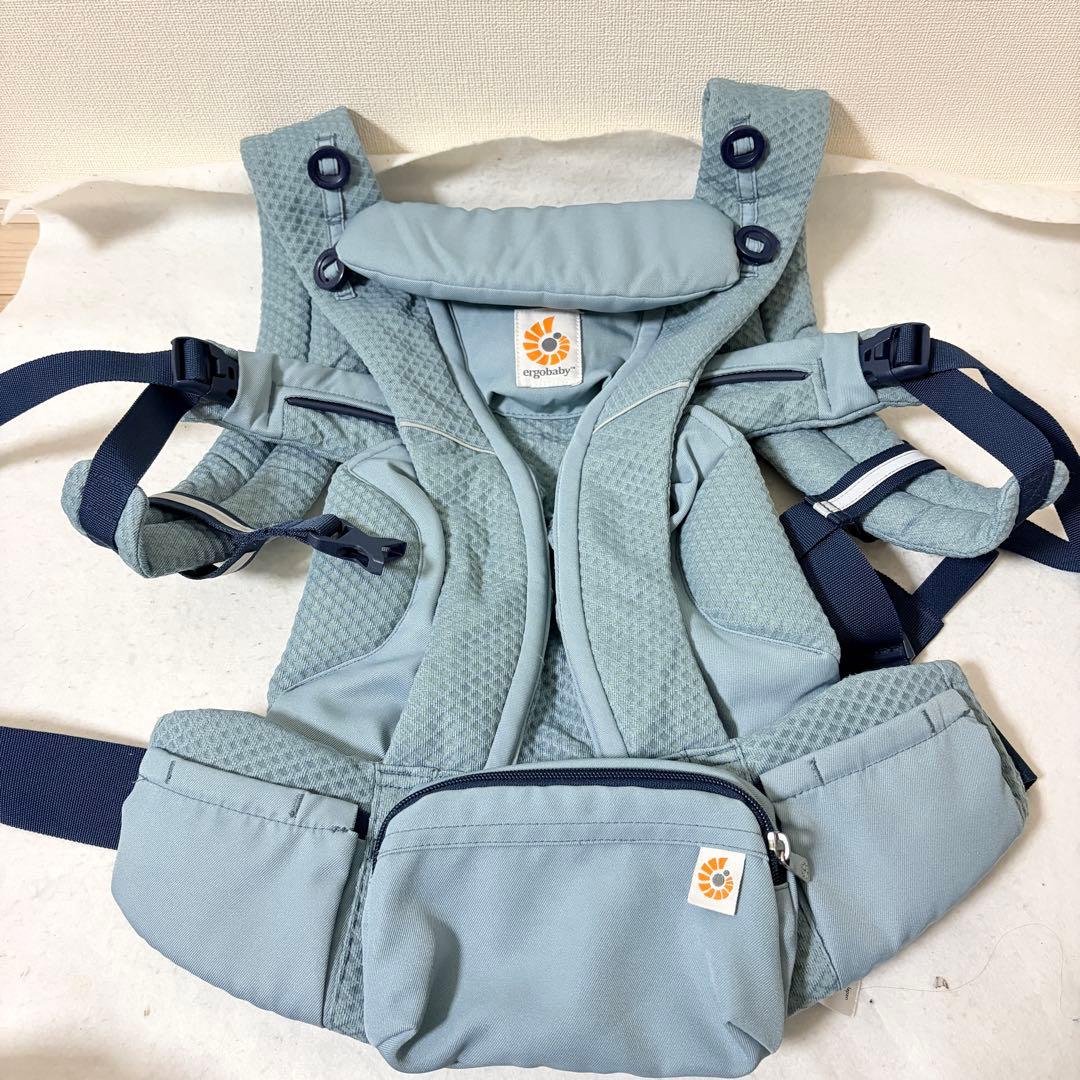 正規 ergobaby OMNI breeze 抱っこ紐 美品 スレートブルー