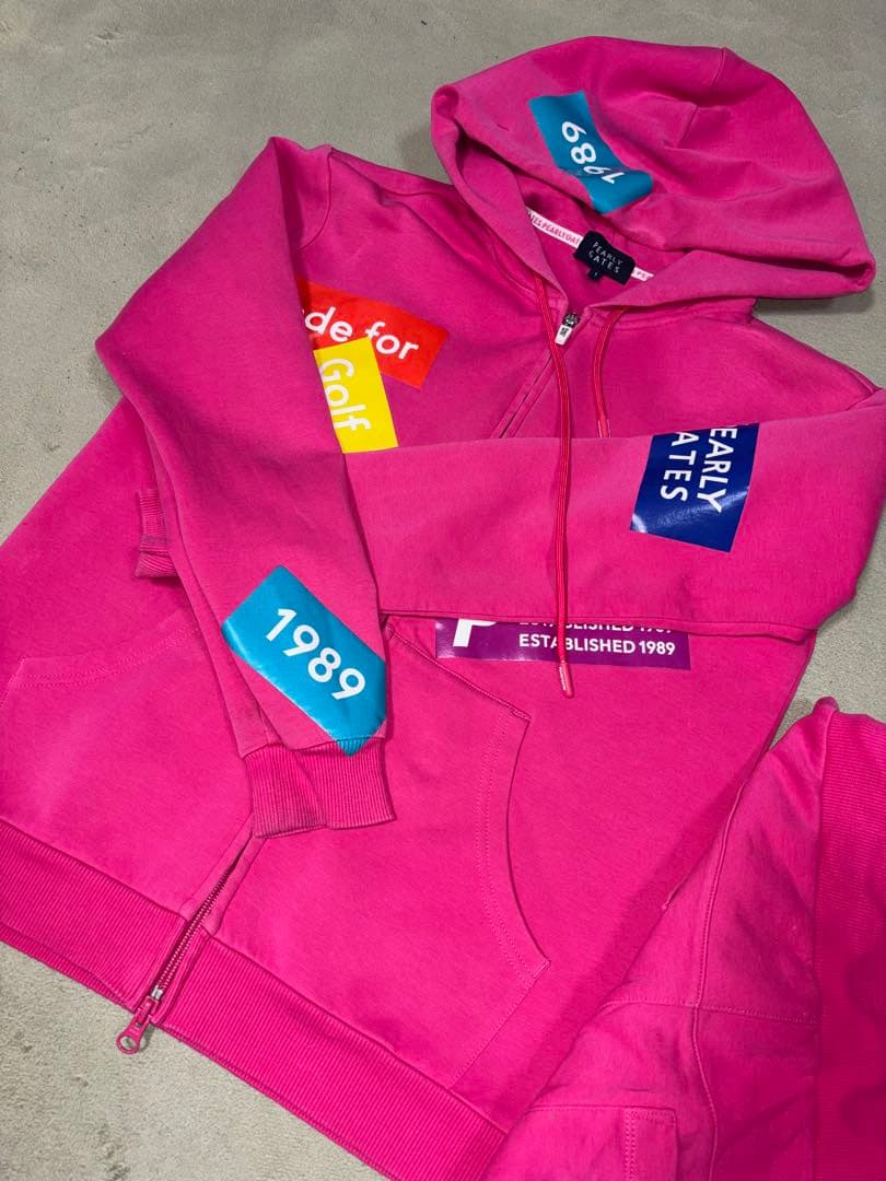 （美品）パーリーゲイツ、フルジップパーカーとスカートのセットアップ、サイズ1