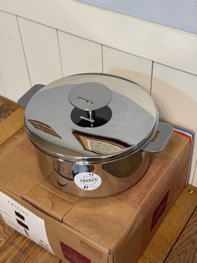 新品 CRISTEL グラフィット深鍋 14cm+18cm+ハンドルセット