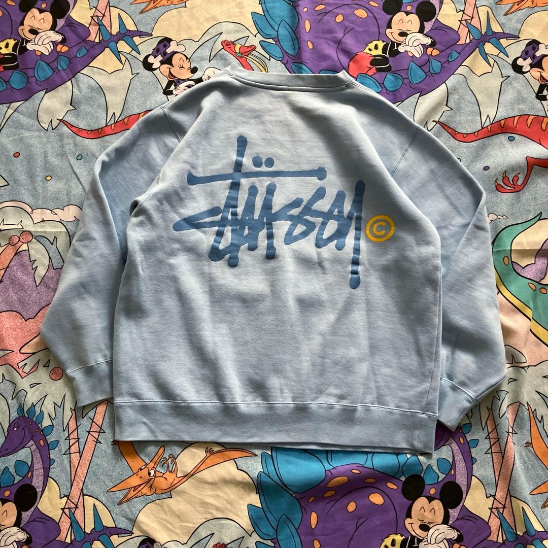 USA製　old stussy スウェット　トレーナー　レアカラー　スカイブルー