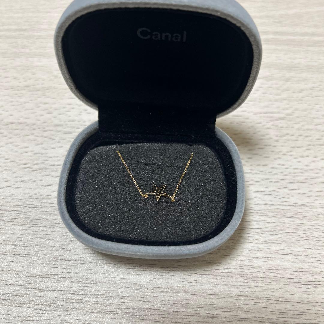 アガット♡K18 ダイヤモンドネックレス☺︎スター⭐︎星⭐︎最終値下げ☺︎