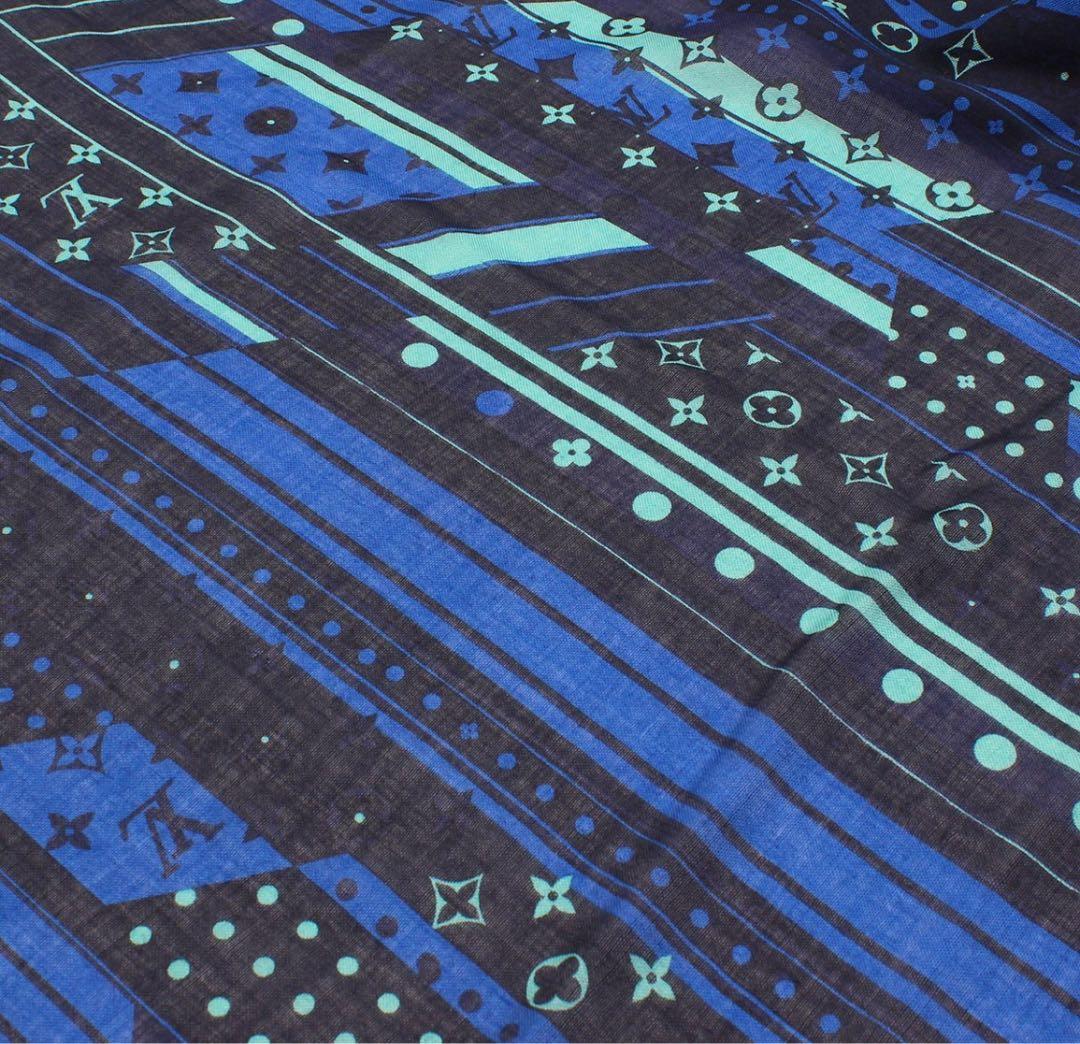 Q2709 美品 ルイヴィトン カシミヤ×シルク モノグラム ストール