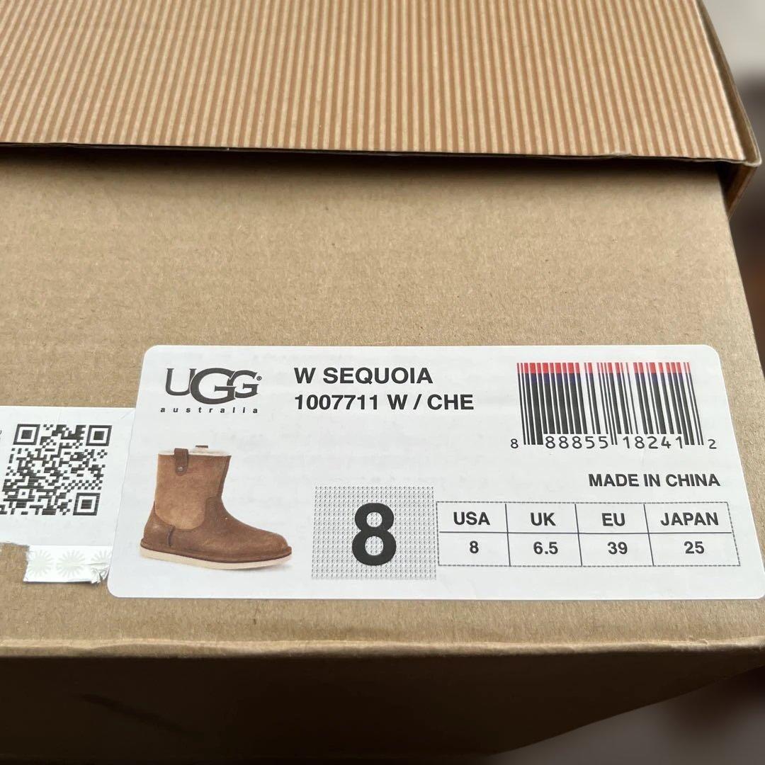 UGG ブラウン ファー付きショートブーツ
