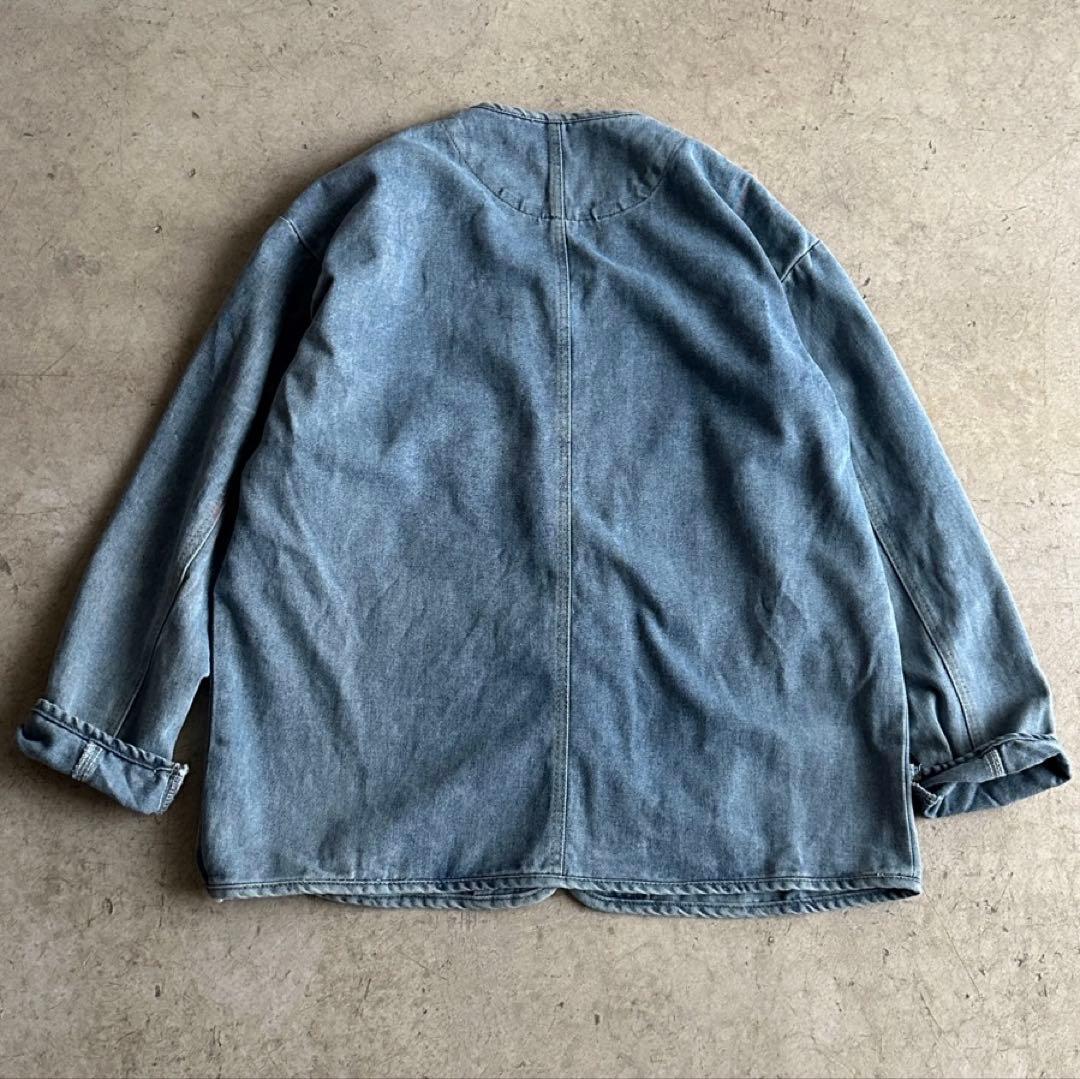 新品タグ付きarulle Ｖカラーデニムジャケット ライトブルー