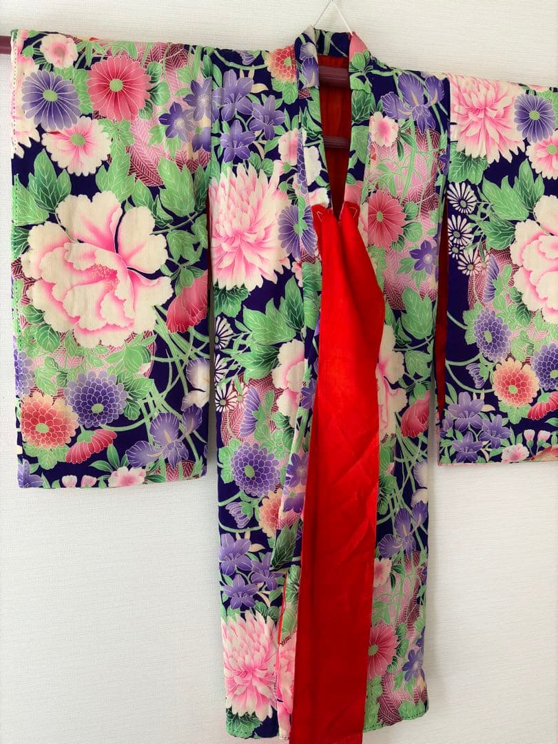 専用　アンティーク　錦紗　子供錦紗　綿入り