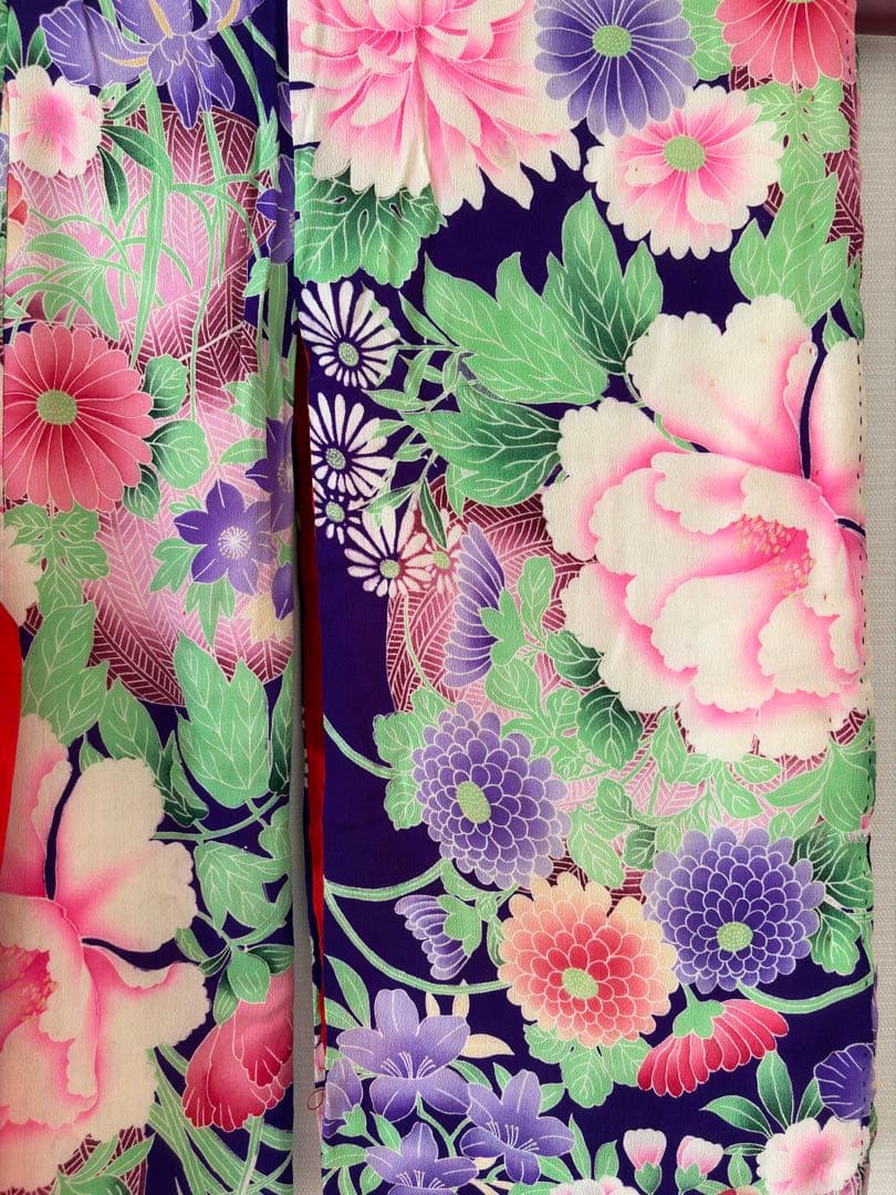 専用　アンティーク　錦紗　子供錦紗　綿入り