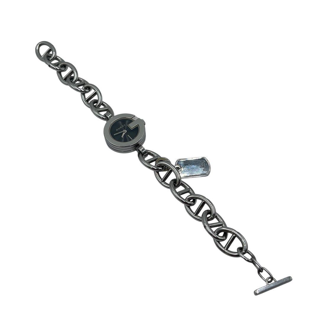 GUCCI シルバー チェーンブレスレット時計 107 28123