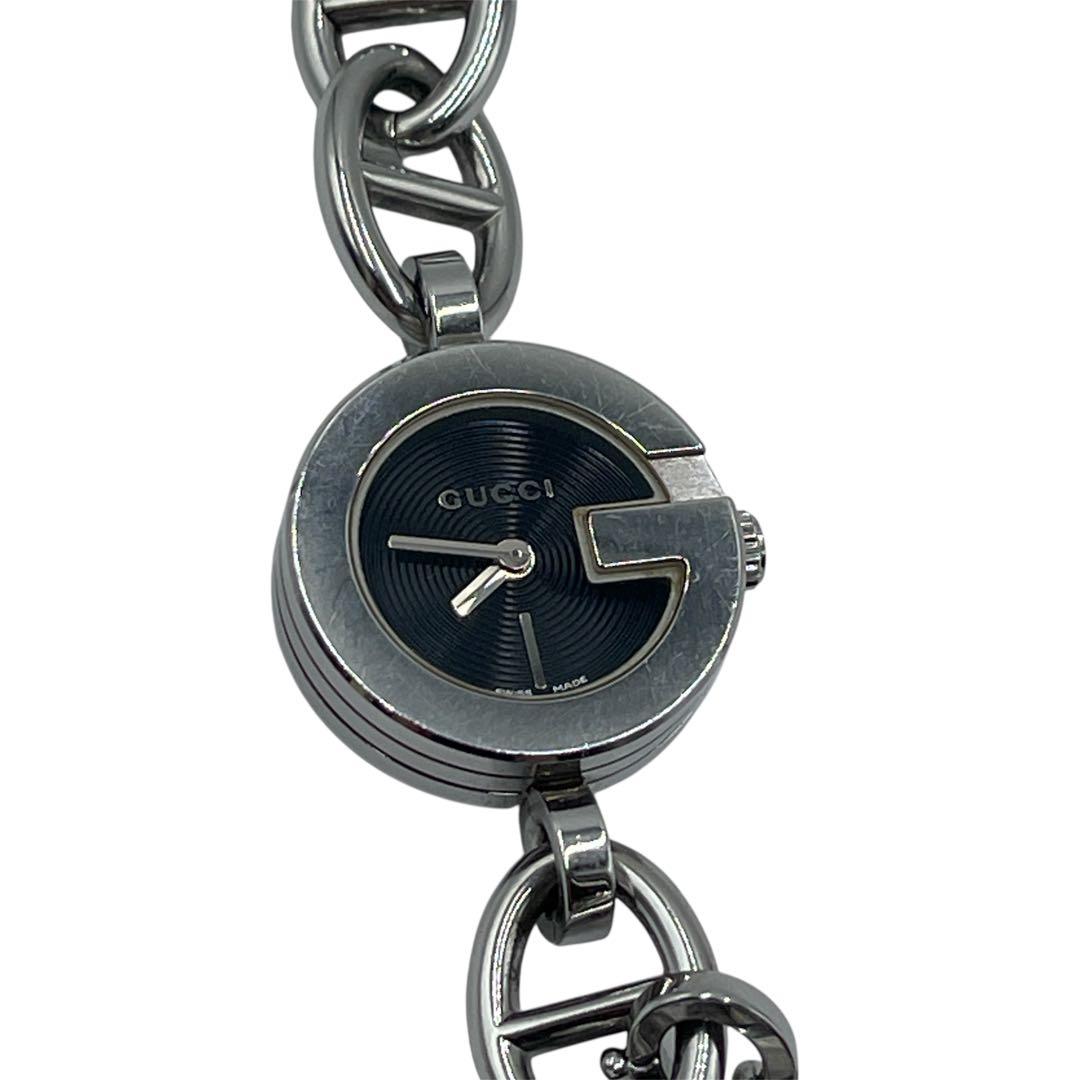 GUCCI シルバー チェーンブレスレット時計 107 28123