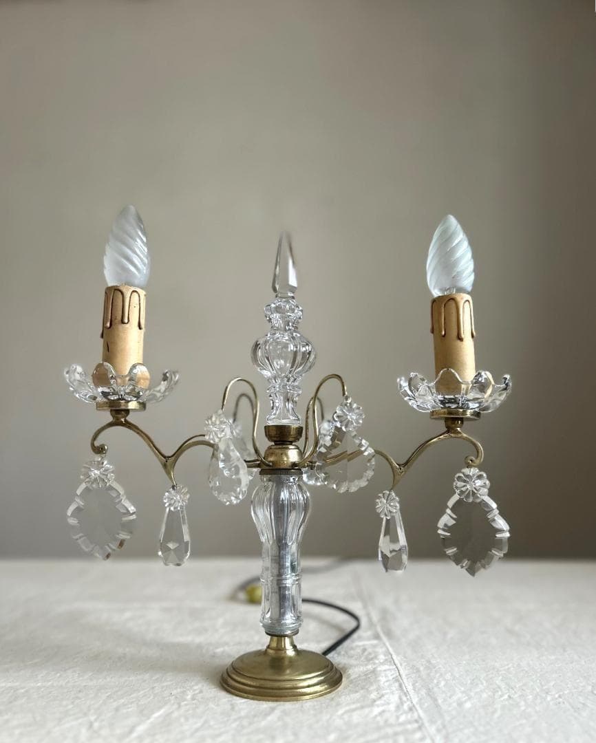 キャンドル　ランプ　 蝋燭　シャンデリア　ブロカント　フランスアンティーク