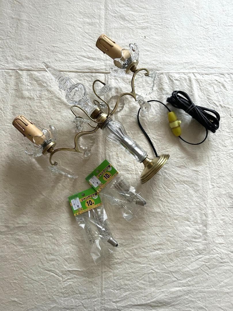 キャンドル　ランプ　 蝋燭　シャンデリア　ブロカント　フランスアンティーク