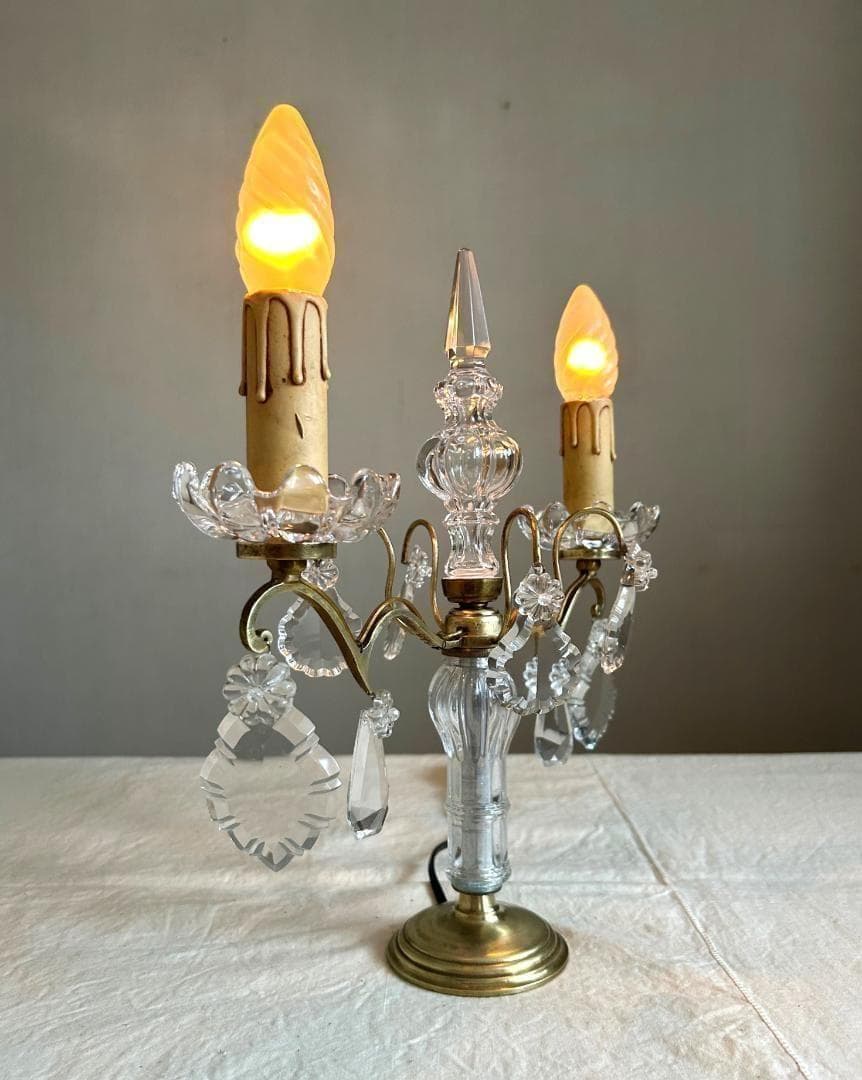 キャンドル　ランプ　 蝋燭　シャンデリア　ブロカント　フランスアンティーク