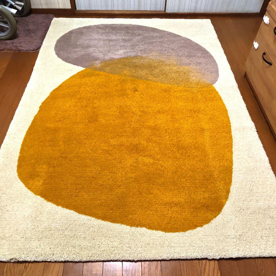 【美品】unico オーダーアクリルラグ MUSY(ムーイス)140×200cm