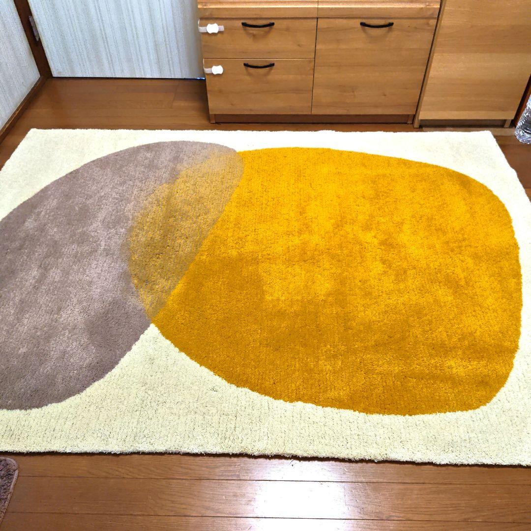 【美品】unico オーダーアクリルラグ MUSY(ムーイス)140×200cm