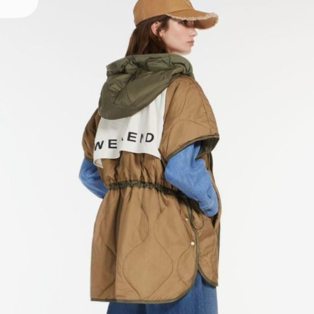 新品未使用maxmaraweekendエジェモネリバーシブルキャンバスケープ42