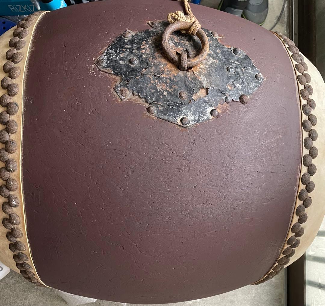 和太鼓 木製 茶色 長胴太鼓　和楽器　１尺以上