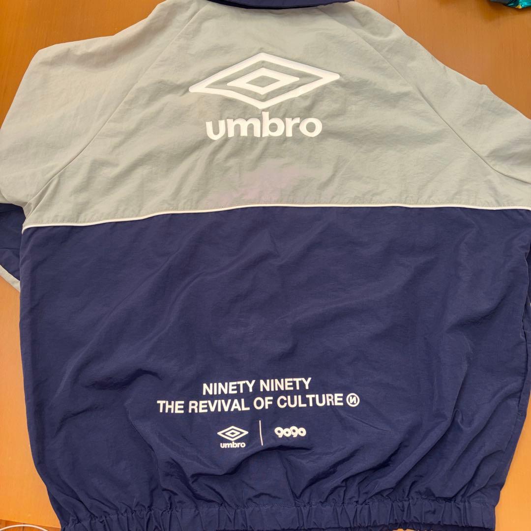 umbro×9090ナイロンジャケット ネイビー/グレー