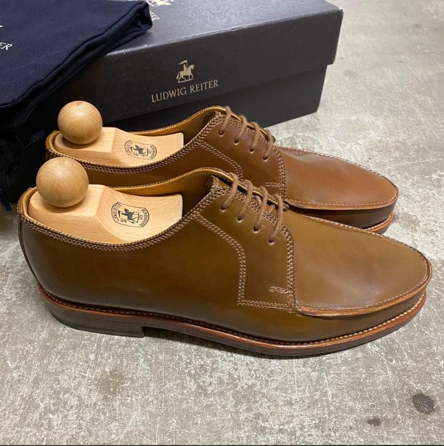 新品 ルーディックライター コードバン コニャック UK6