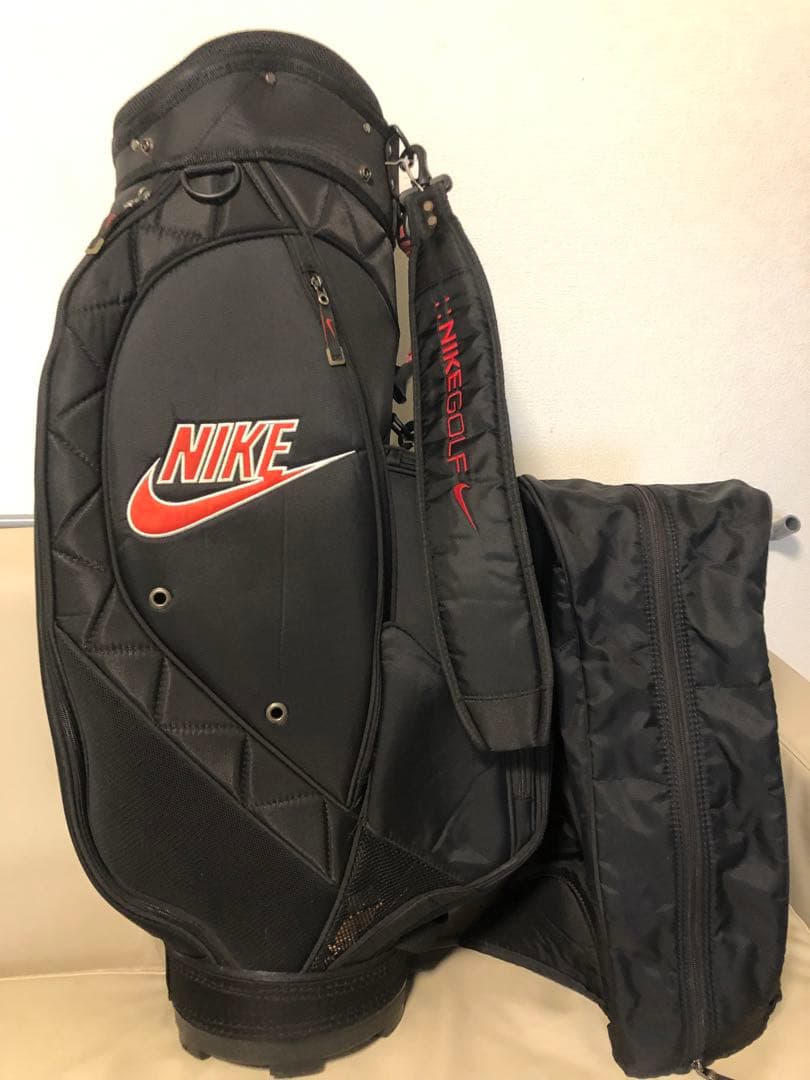 【送料込み】廃盤希少モデル　NIKE GOLF キャディバッグ ブラック×レッド