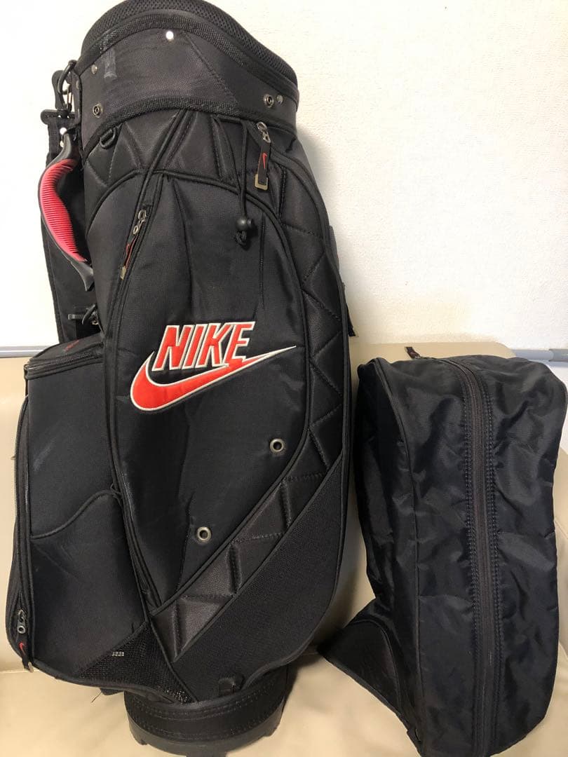 【送料込み】廃盤希少モデル　NIKE GOLF キャディバッグ ブラック×レッド