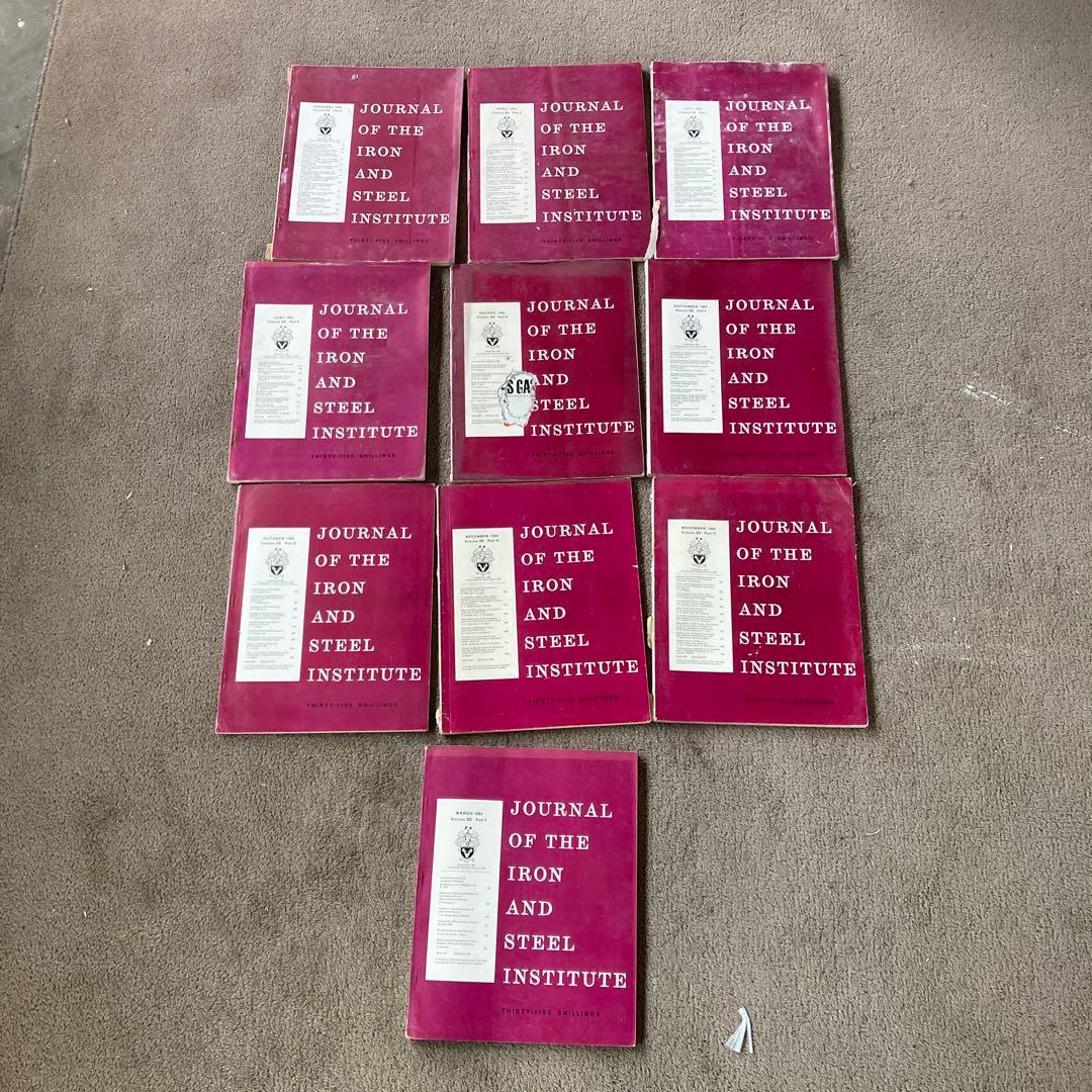 希少 1964年 米国 鉄鋼 研究論文集 IRON and STEEL 10冊