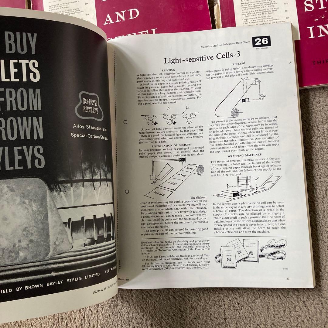 希少 1964年 米国 鉄鋼 研究論文集 IRON and STEEL 10冊