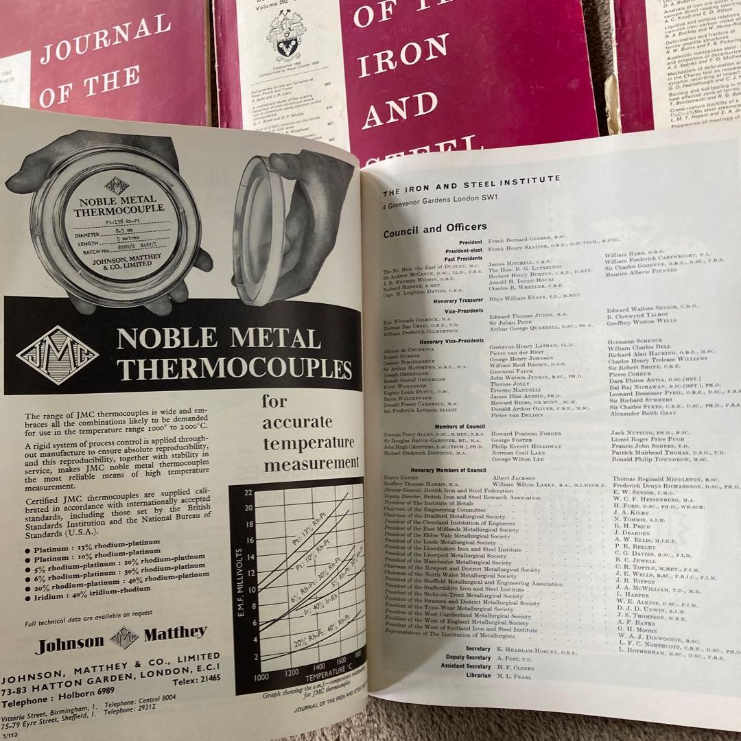 希少 1964年 米国 鉄鋼 研究論文集 IRON and STEEL 10冊