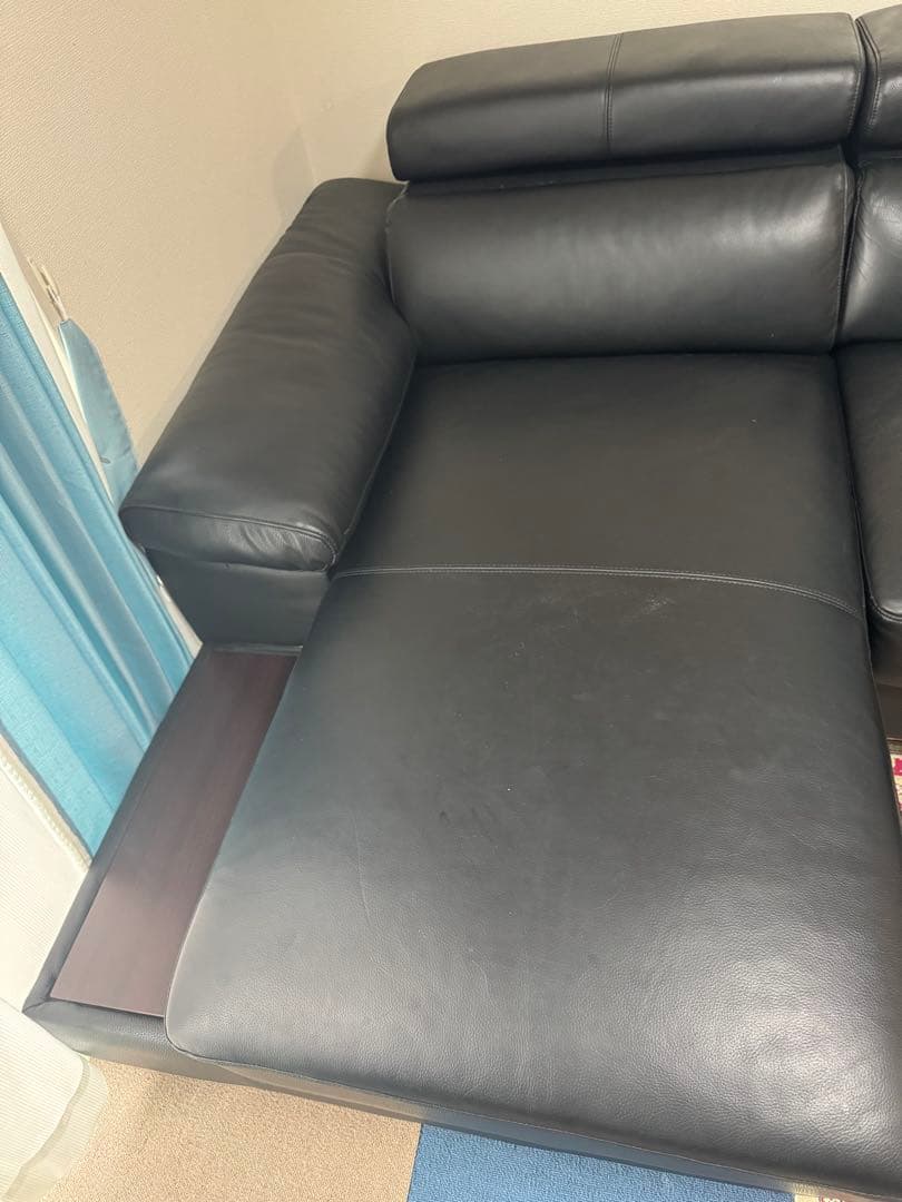 コーナーソファー 超大型 ホテルラウンジ 革張りカウチのみ