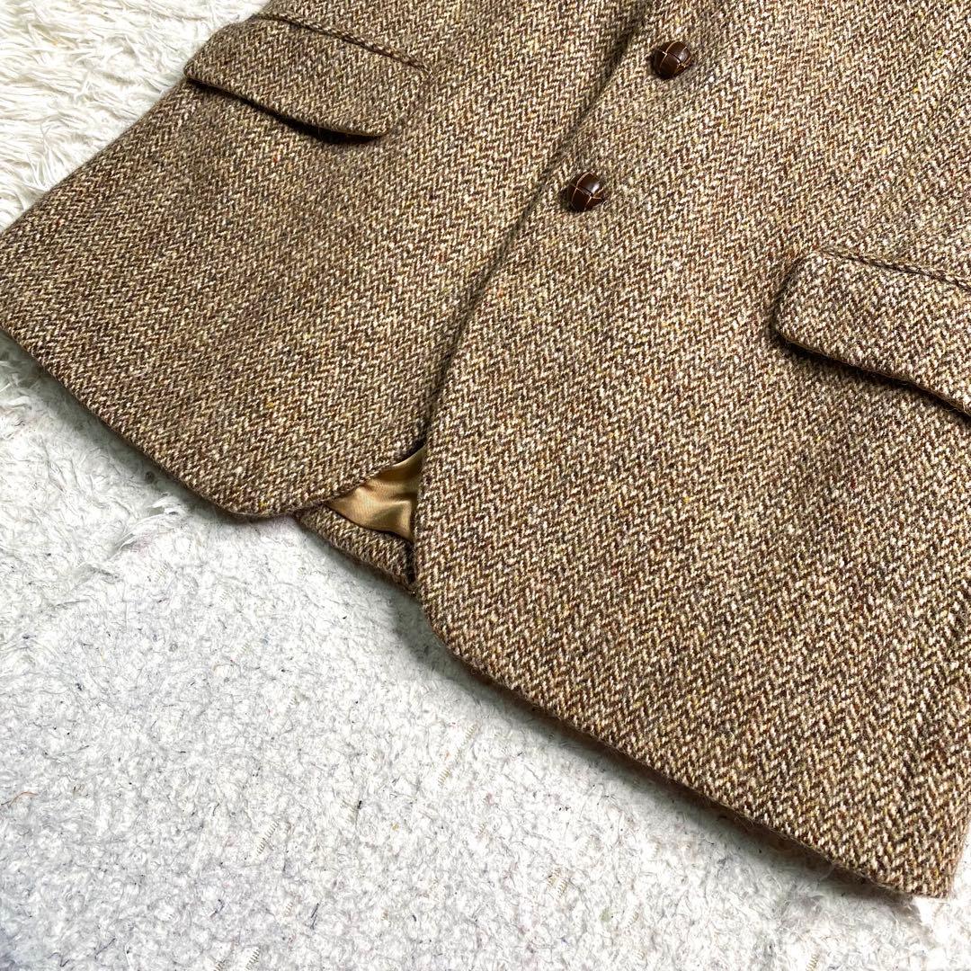 良品✨ハリスツイード テーラード くるみボタン ヘリンボーン Alexandre