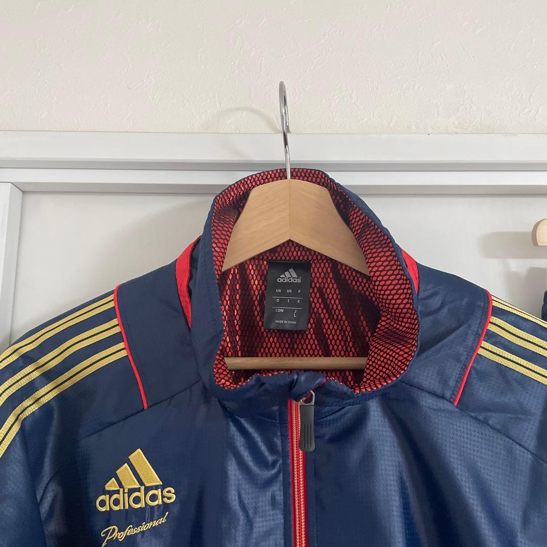 アディダスプロフェッショナル　ウインドブレーカー　上下セット　Lサイズ 裏起毛