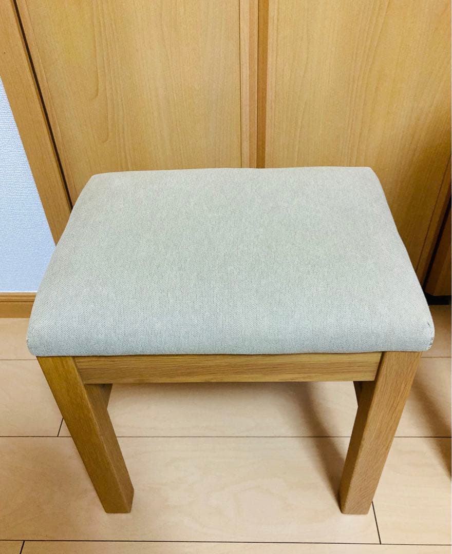 【無印良品】木製ドレッサー ミラー付き 椅子付き