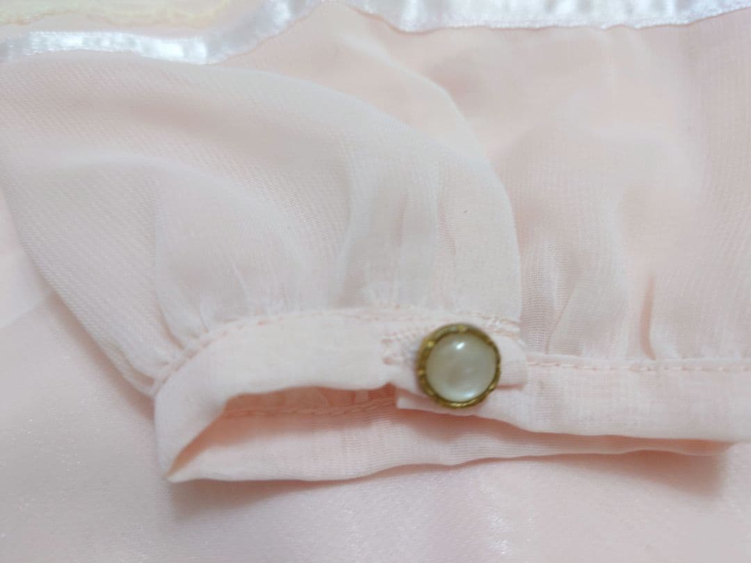 2000s 希少 LIZLISA コーラルピンク シフォンフリルチュニック