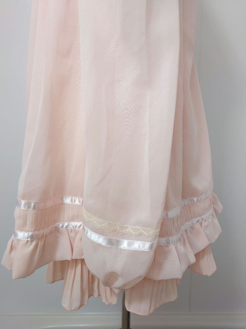 2000s 希少 LIZLISA コーラルピンク シフォンフリルチュニック