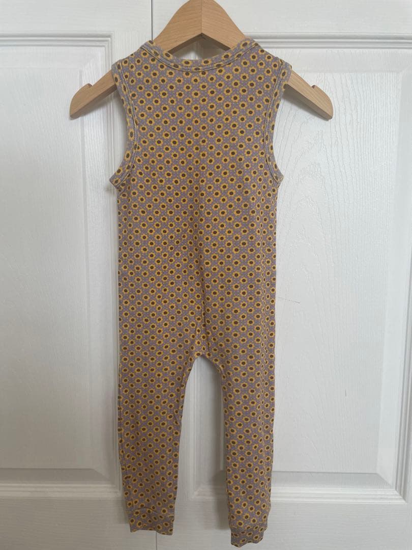 ロンパース・カバーオール Misha & Puff pewter flower overall 6-12m