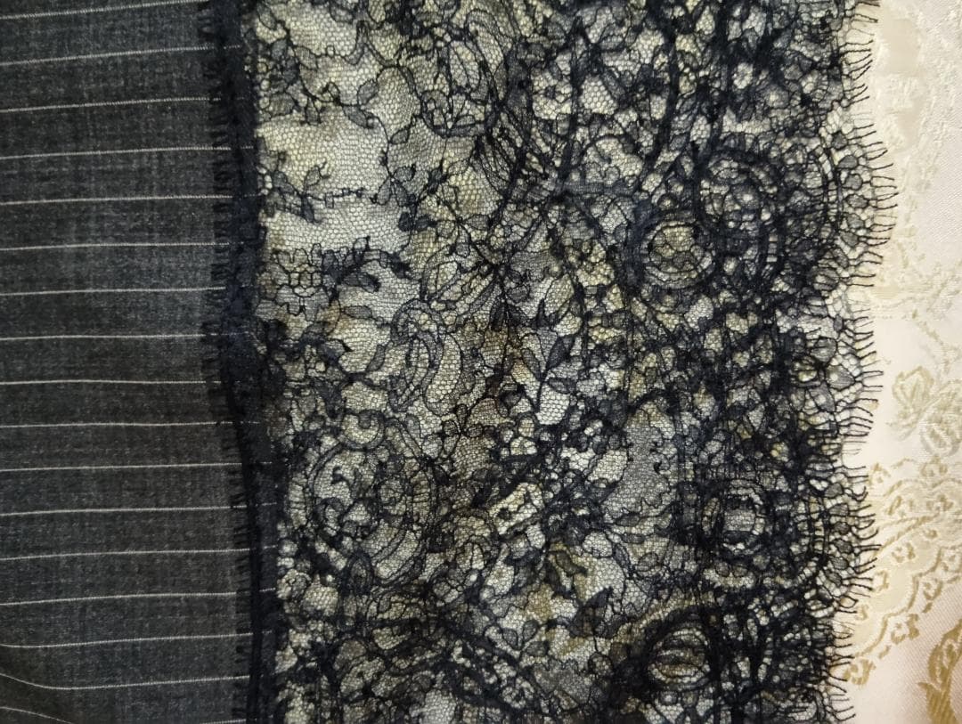 IENA レースヘムキャミソール グレー