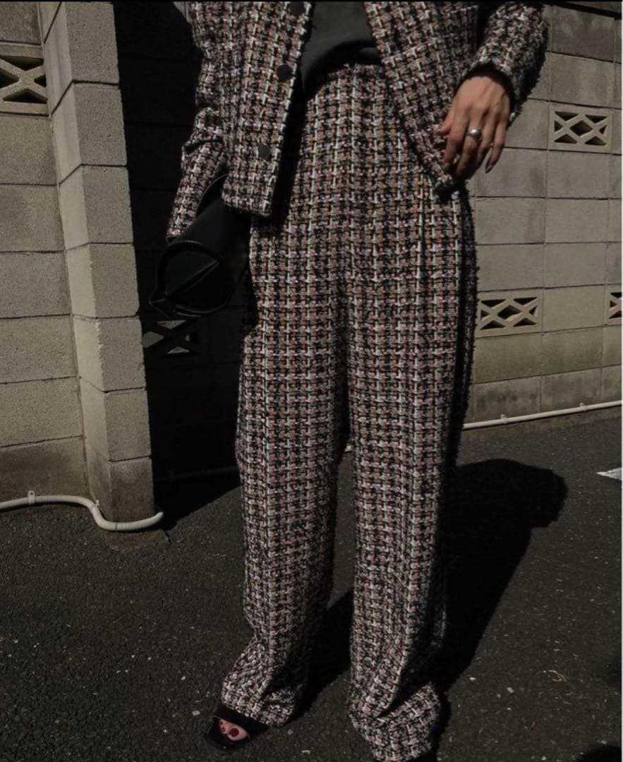 【AMERI】【新品未使用】PLAYFUL TWEED PANTS