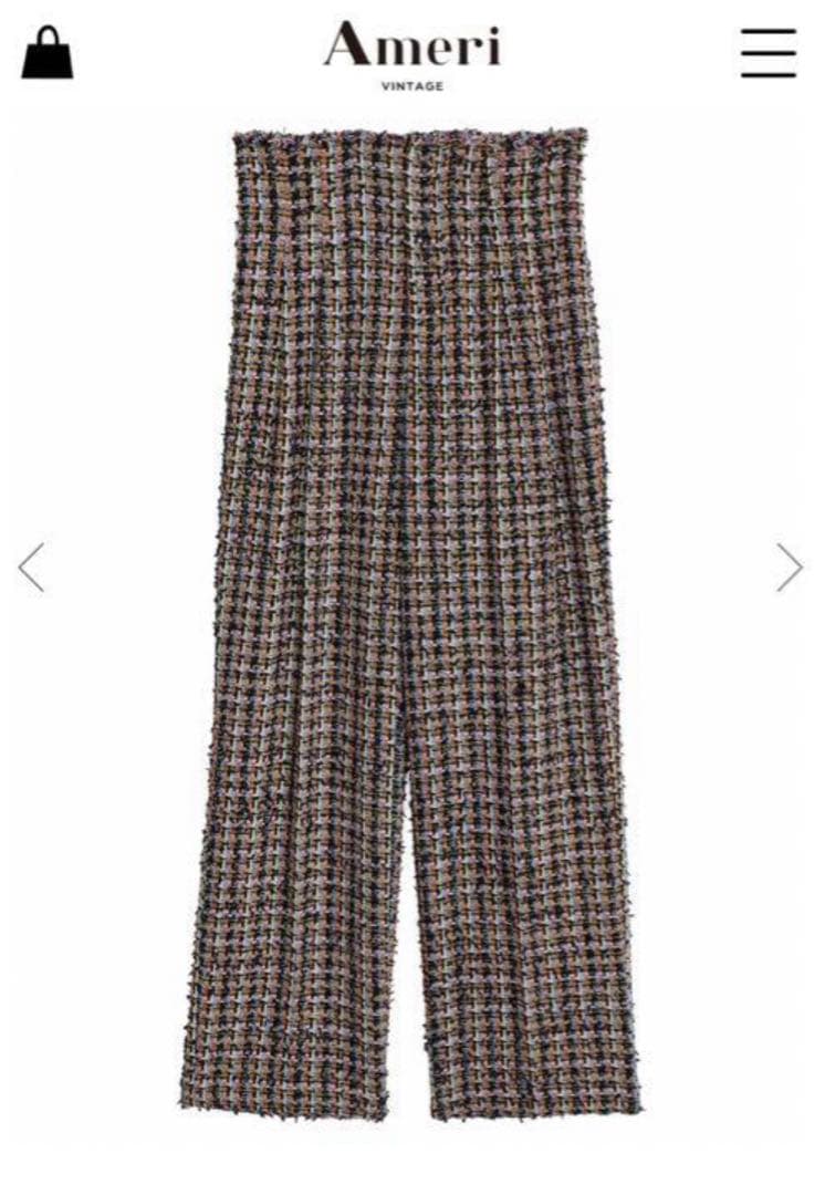 【AMERI】【新品未使用】PLAYFUL TWEED PANTS