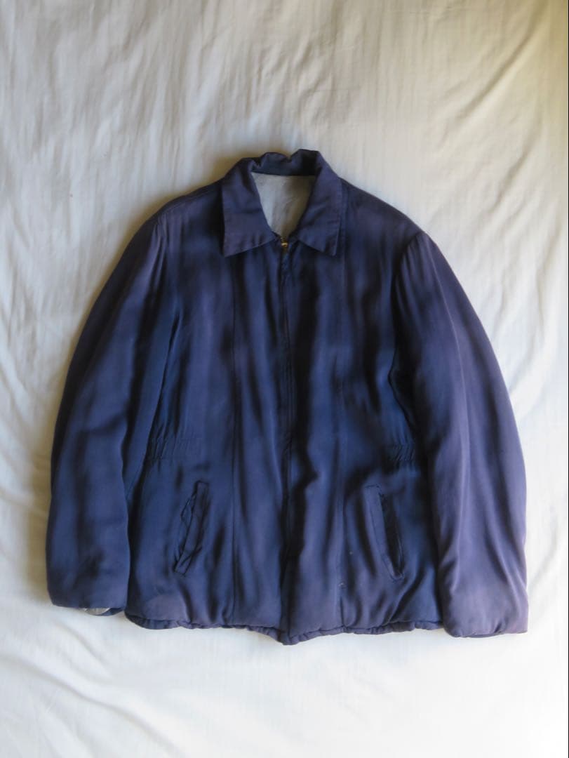 50s rayon gabardine jacket 【茄子紺】