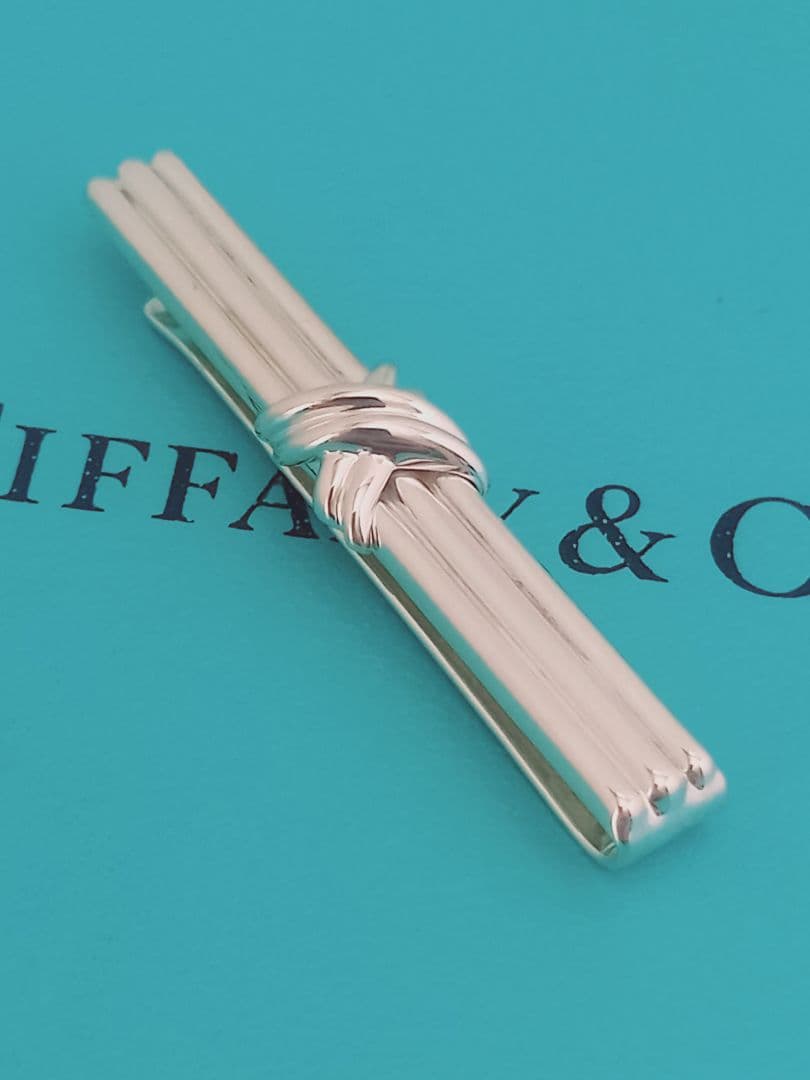 美品 TIFFANY ティファニー シグネチャー ネクタイピン シルバー