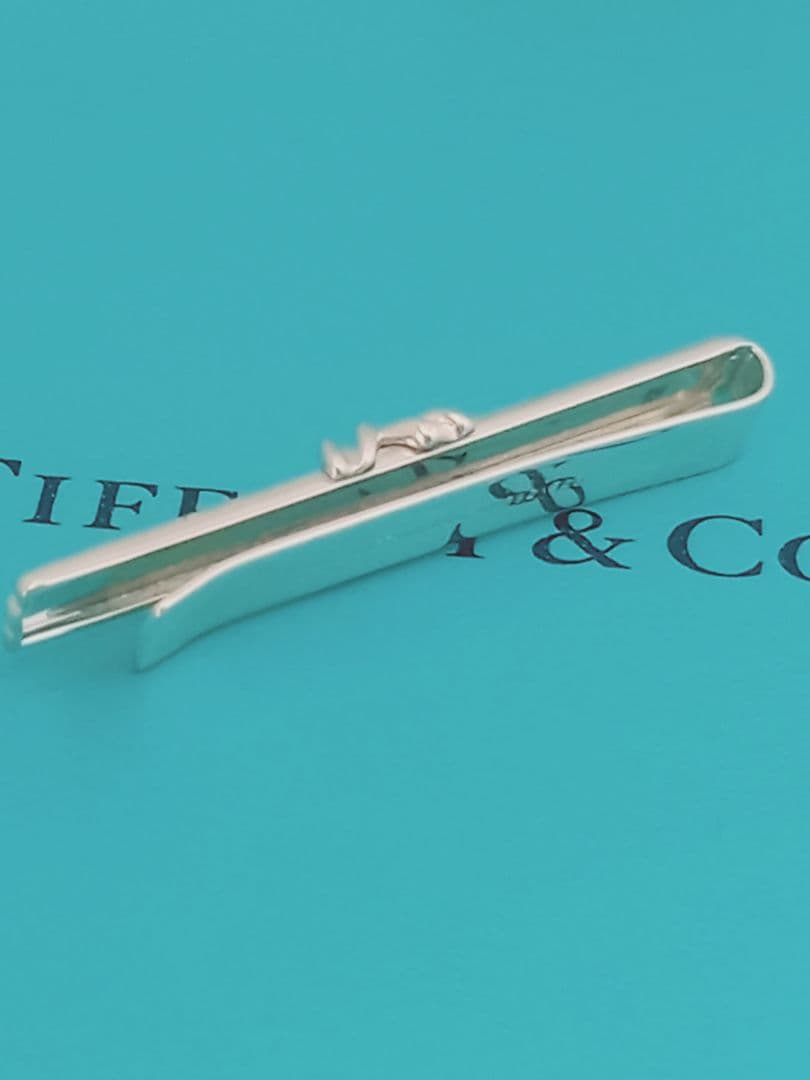 美品 TIFFANY ティファニー シグネチャー ネクタイピン シルバー