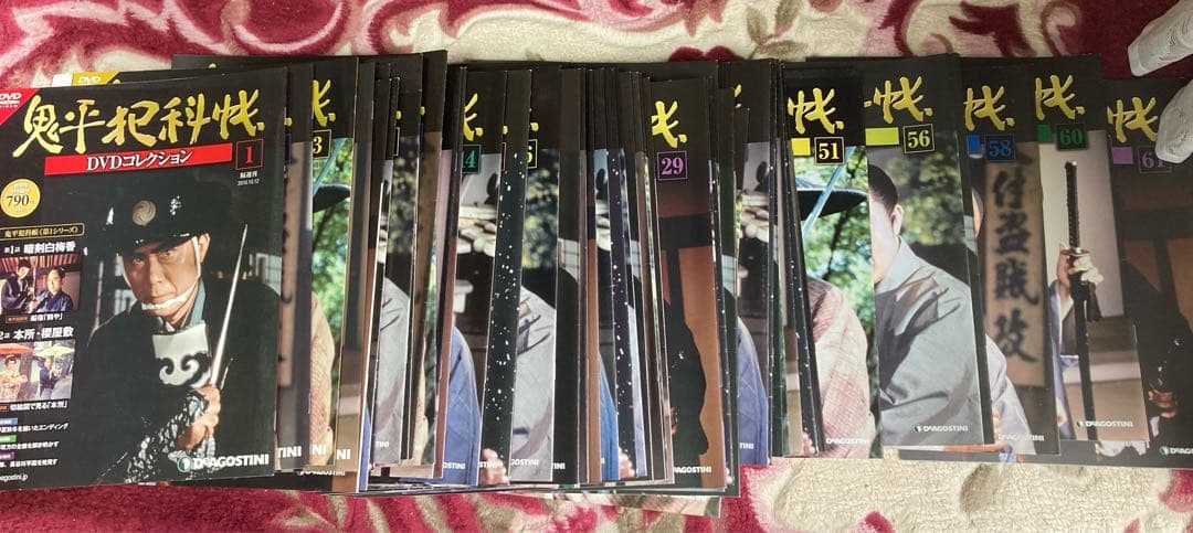 鬼平犯科帳 DVDコレクション 58巻＋解説本 ※欠品あり、1巻ケース破損あり