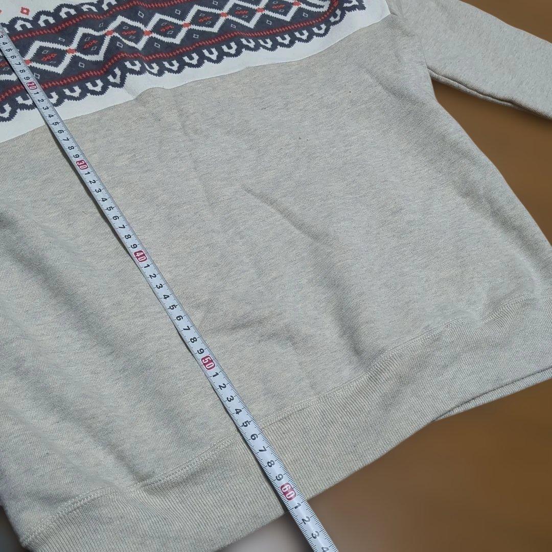 ウエアハウス Warehouse グレー 雪柄スウェット サイズ40