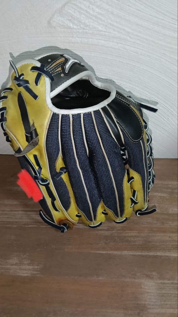 ミズノプロ軟式オーダーグラブ 黒/黄色　イチローモデル　左投げ