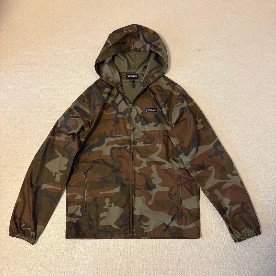 【美品】patagonia カモフラージュ 迷彩 ナイロンジャケット S