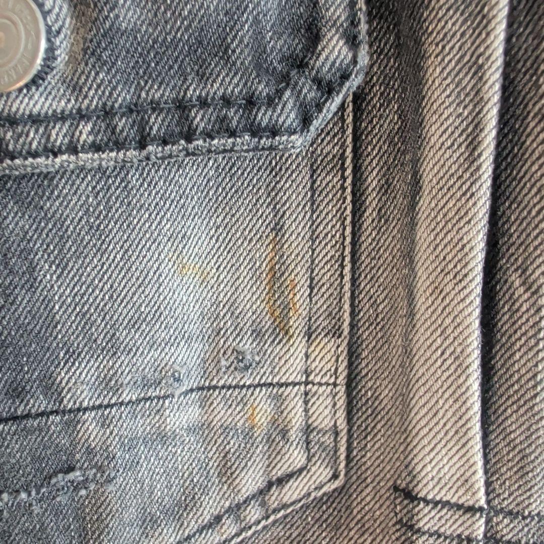 デンハム デニムジャケット Gジャン 2nd ダメージ加工 ブラック M