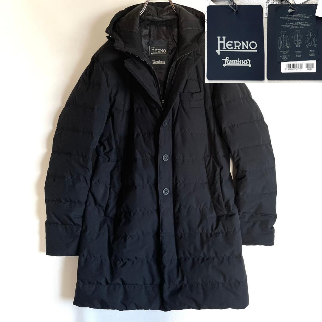 タグ付き＊HERNO ラミナー ダウンコート ブラック 48