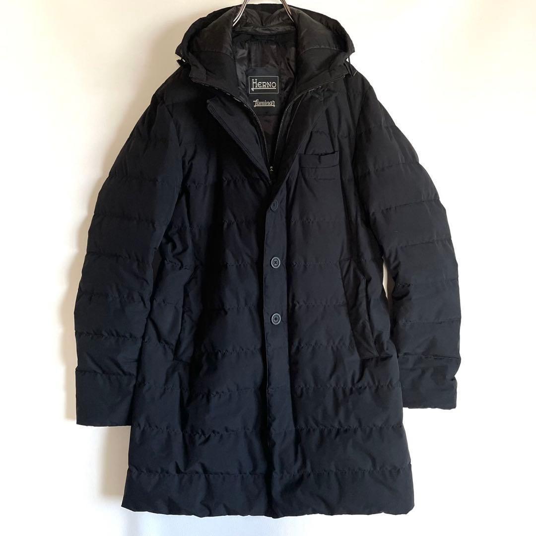 タグ付き＊HERNO ラミナー ダウンコート ブラック 48