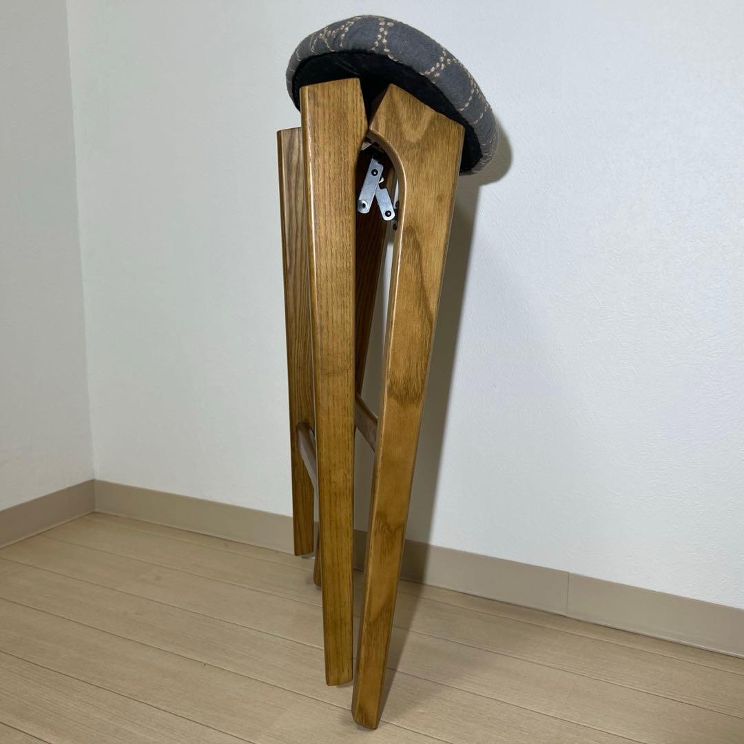 ミナペルホネン スツール タンバリン 折りたたみ 【グレー/ブルー】 チェア