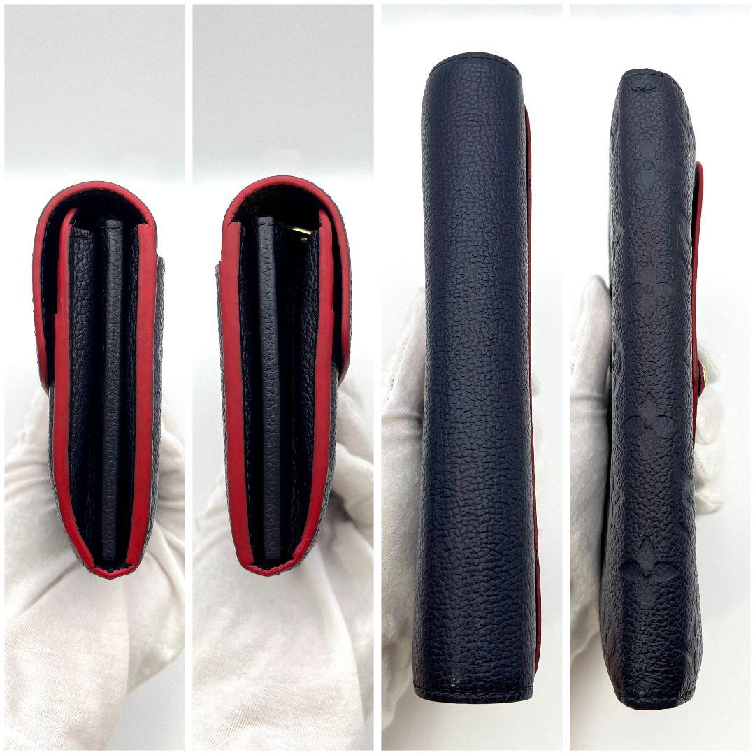 使用感小✨ルイヴィトン アンプラント ポルトフォイユサラ マリーヌルージュ長財布