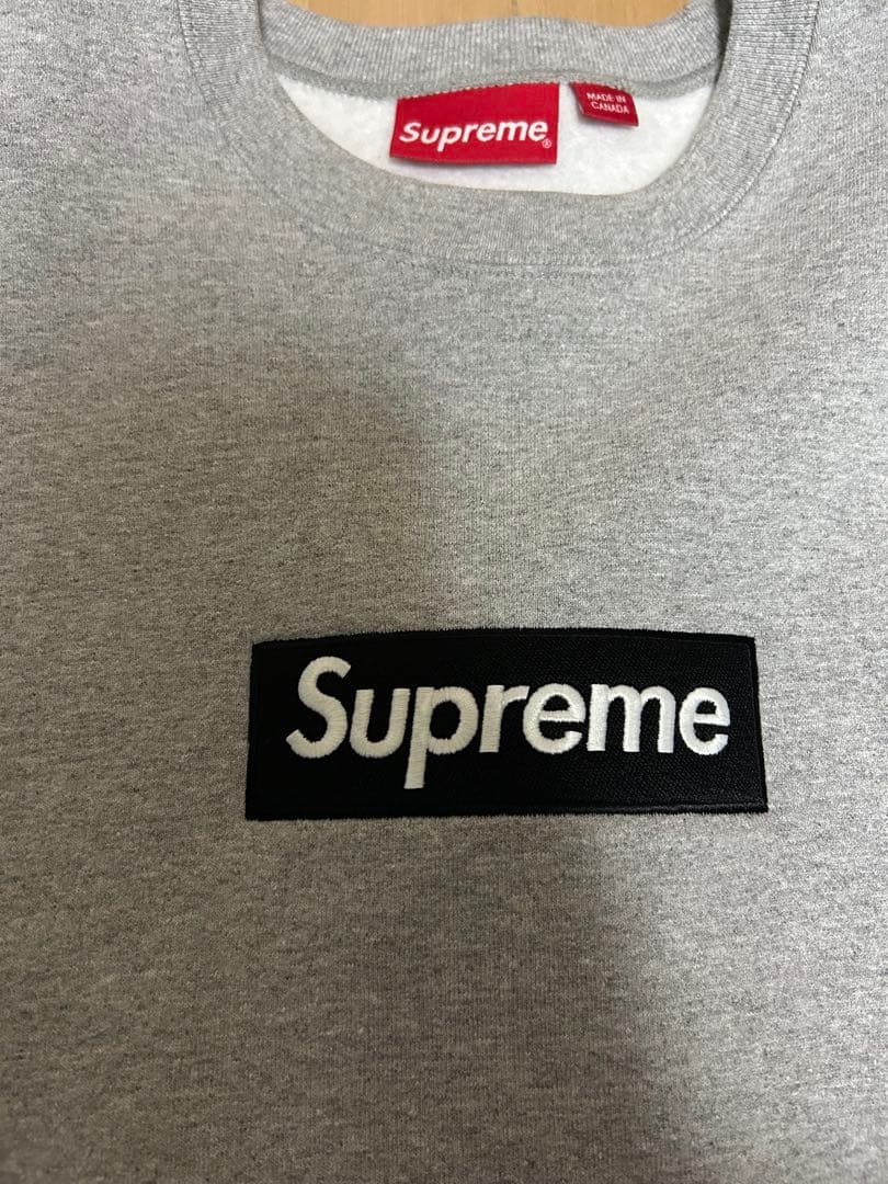 トップス Supreme Box Logo Crewneck Heather Grey L